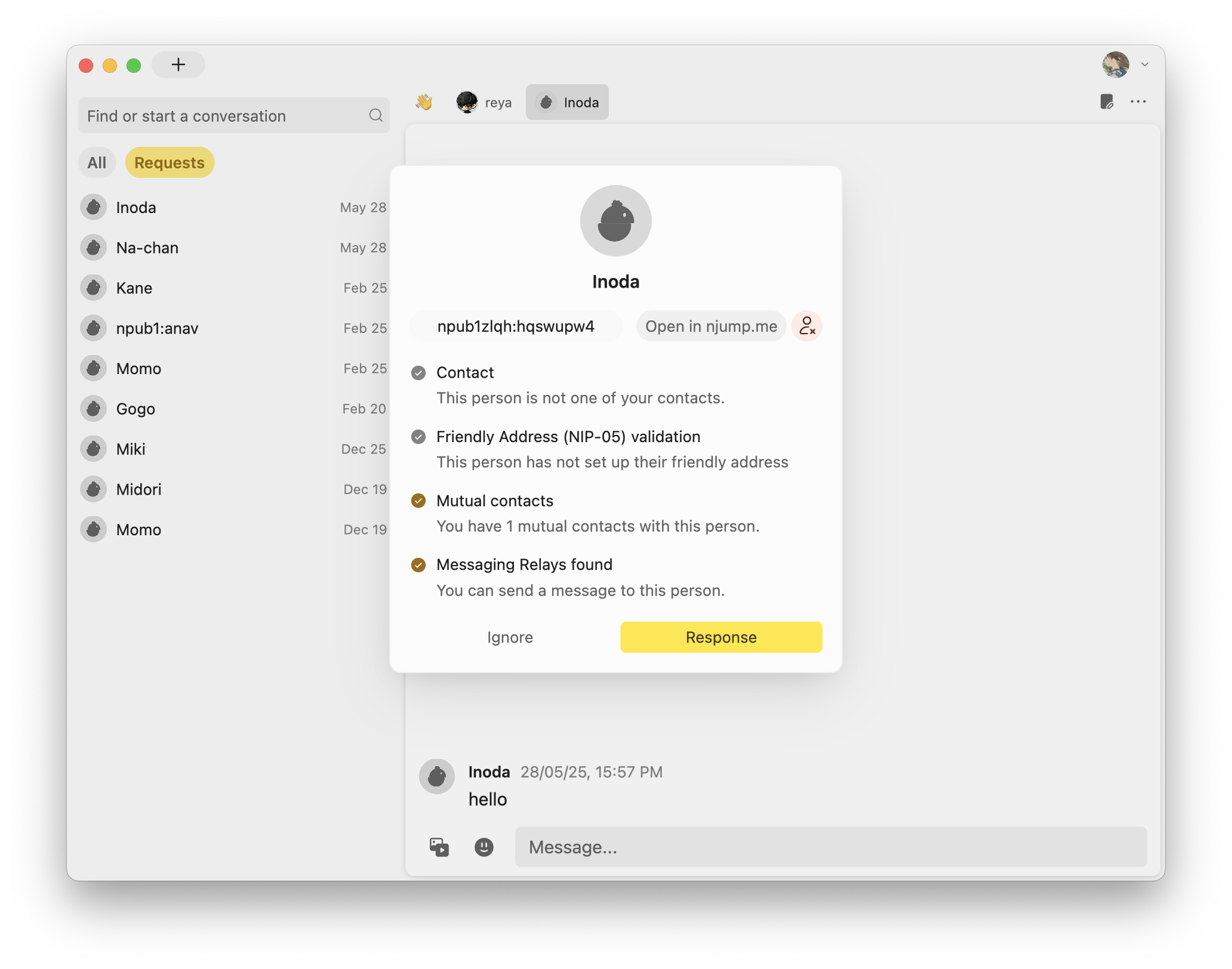 Contact information and validation features